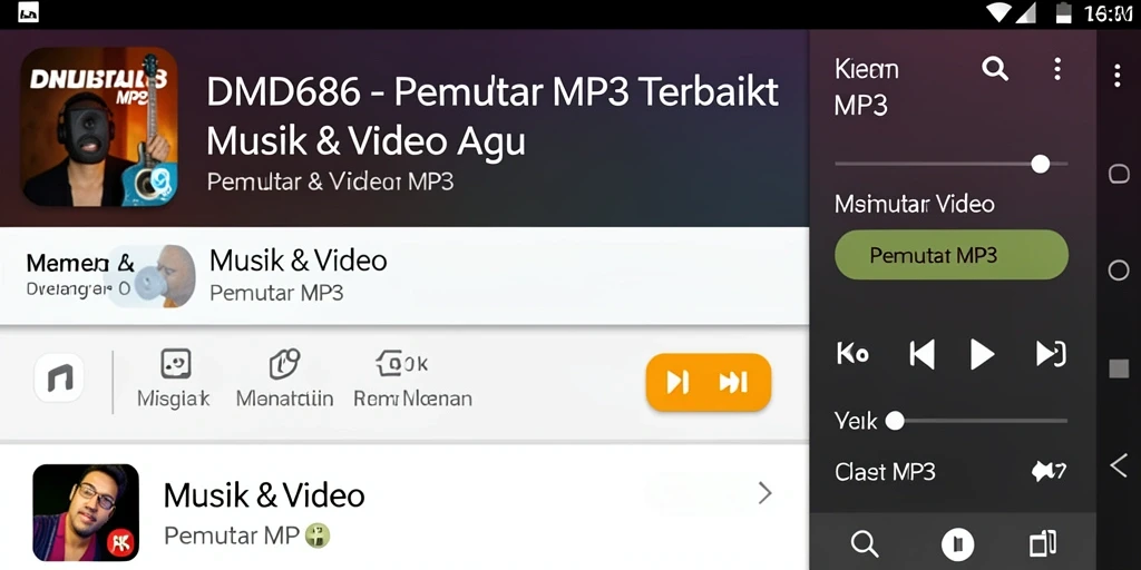 Tampilan antarmuka DMD686 yang modern dan menarik.