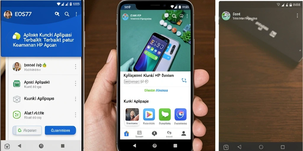 Antarmuka EOS77 yang mudah digunakan dengan berbagai pilihan kunci aplikasi.