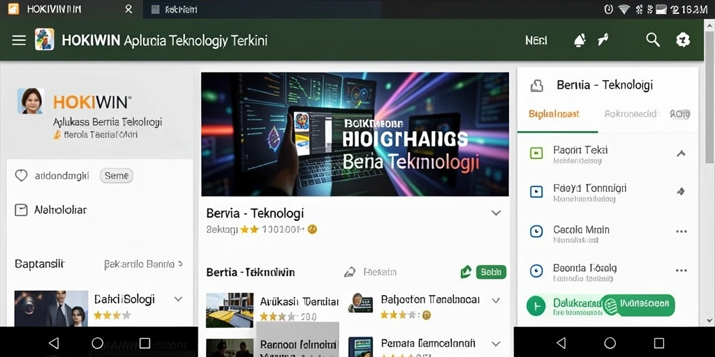 Tampilan HOKIWIN yang modern dan informatif.