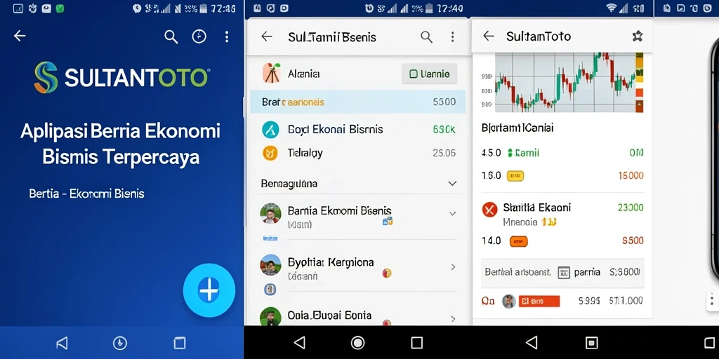 Antarmuka SULTANTOTO menampilkan berita ekonomi dan fitur analisis.