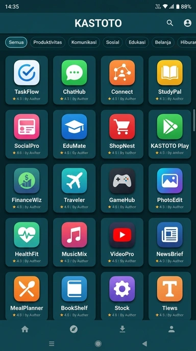 Kastoto - Indeks Aplikasi Populer & Kanal Uji Terbaik di Indonesia