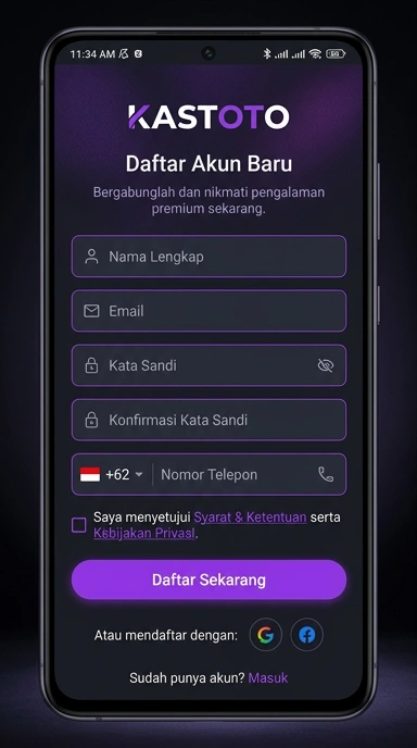 Daftar Akun Baru Kastoto Secara Mudah
